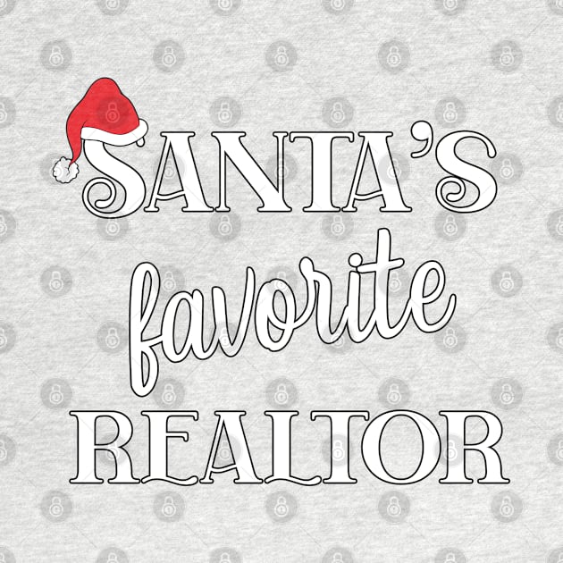 Santa’s Favorite Realtor Funny Real Estate Agent Christmas by JustCreativity